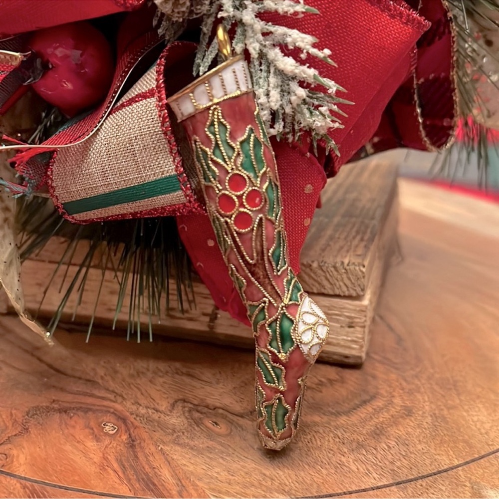 Cloisonné Vintage Stocking Ornament